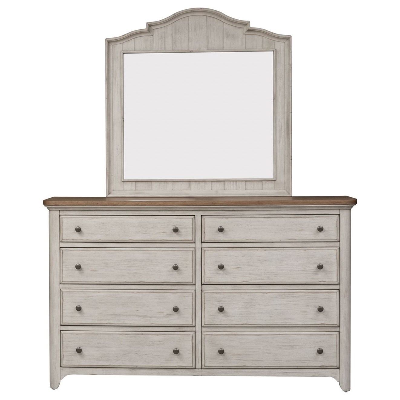 Liberty Furniture Farmhouse Reimagined Relaxed Vintage 8 Drawer Dresser
